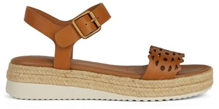 Geox Sandali da donna D Eolie A Wedge, cognac, 38 EU