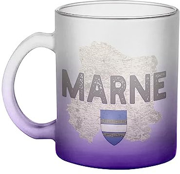 Fabulous Mug en Verre Violet - Marne Departement 51 Chalons en Champagne Carte Ancienne