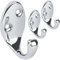 RICOO Patère Murale MH014-S3 - Lot de 3 Crochets de Manteau en Zink, Design Moderne - Porte-Manteau Mural pour Salle de Bain, Cuisine, Entrée - Économie d'Espace, Argenté
