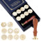 9 Stück Wachs-Siegel-Stempel-Set, Blumenstempel Botanical Sealing Stamper Kit, Holzgriff mit Messingkopf für Hochzeit Grußkarten Geschenk