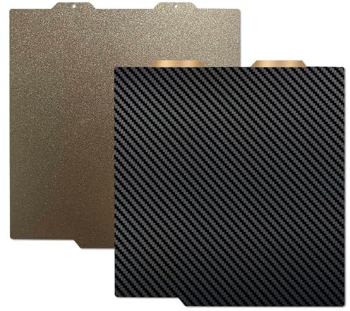 Wefuit for Bambu A1 Mini 3D Printer Build Plate Carbon Fiber PET + Textured PEI, 184x184mm Spring Steel Plate ,Double-Sided Smooth/Textured Flexible Hotbed Removable Build Surface Platform Mat