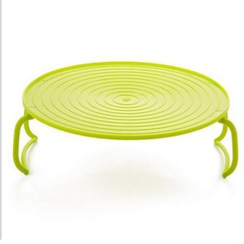 Efficace et gain de temps, convient pour les fours à micro-ondes, poignées pliables pour un retrait facile, plateau à micro-ondes empilable (C)