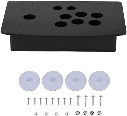 Wokyo Acrylic Plate and Case DIY Set Kits Arcade Stick Case Panel and Inclined Cases Game Machine Cabinet Controller DIY Kit Joystick Case Replacement for Arcade Game Black, WG10