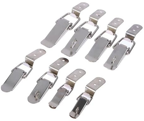 1Pcs 90 Grad Ente-mund Schnalle Haken Schloss Ziehen Toggle Latch Clamp Clip Silber Haspe Latch Fang Verschluss praktische Zubehör (Color : H)