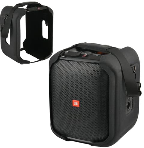 TXEsign Reise-Tragegurt-Abdeckung für JBL PartyBox Encore Essential tragbare Party-Lautsprecher, harte EVA-Schale, zwei Seiten, Schutzhülle, Lautsprecherabdeckung mit Schultergurt und Standfüßen
