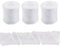 Beadthoven Polyesterband, glitzernd, durchscheinend, 60 mm, weiß, schimmernd, schillernd, Chiffonbänder für Hochzeitskleidung, Schleife, Blumendekoration, 3 Rollen