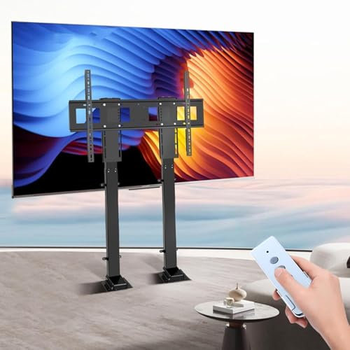 QICBYING Soporte TV Motorizado para Techo - Soporte Suelo para TV, con Memoria Inteligente Que Se Puede Mover, Automáticamente A La Altura Establecida, para Televisores 55 A 120 Pulgadas