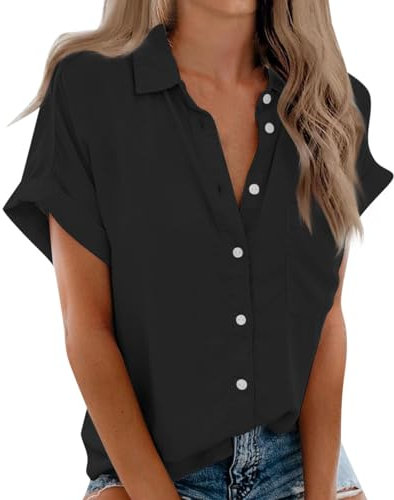 Camisa Negra Mujer Ropa Mujer Verano Camisetas Lenceras Negras Mujer Blusa de Fiesta Mujer Top Verde Mujer Blusa Mujer Elegante Manga Larga Blusa Mujer Manga Larga Lila Camisa Negro S