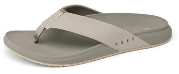 REEF Raglan Herren-Flip-Flop-Sandale, weiches und stützendes Fußbett, wasserfreundliche Riemen, Stein, Größe 43