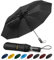 TechRise Umbrella Compact Windproof Travel Umbrellas: Easy Auto Open Close, Strong Fiberglass Frame, Durable Folding Lightweight Portable Automatic Backpack Umbrella for Men and Women, 10 Ribs