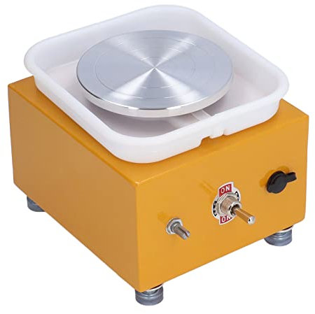 Tornio Elettrico, Set di Ceramiche Tornio Elettrico 10 Cm Giradischi Giradischi Elettrico per Bambini Macchina da Disegno per Embrioni (Spina europea)