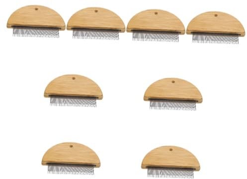 BESPORTBLE 8St Pferdebürste aus Holz Haarentfernung tierhaar bürste Holzgriff Pferdepflegebürste Werkzeug Reinigungsbürste Spatel Metallbürste aus Pferdehaar Pflegebürste aus Rosshaar hölzern