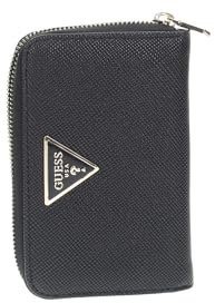 GUESS Laurel SLG Medium Zip Around Wallet Black