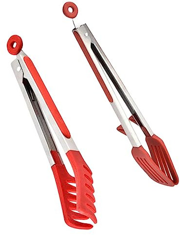 IMIKEYA Pinze In Silicone Spaghetti & Barbecue 2 Pezzi Pettine Strumenti Per La Cucina Casa e