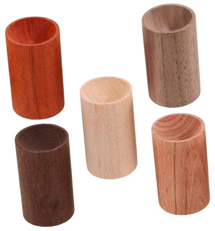 EXHUMKY 5stücke Holz Aromatherapie Diffuser Kleine Runde Duftstäbchen Aus Natürlichem Buchenholz Tragbar Für Auto Büro Zuhause Als Diffuser Für Ätherische Öle Nachhaltiger Raumduft