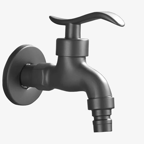 OUUOYSD Rubinetto da Giardino Esterno Moderno Rubinetto da Parete valvola di Uscita da 1/2 for Rubinetto 'Acqua di irrigazione Rubinetto 'Acqua Esterno Ottone Resistente al Gelo, Nero