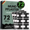 HARMONY Mundpflaster schlafen (72 STÜCK) Premium Mouth Tape for sleeping - Mund Tape Schnarchpflaster gegen Schnarchen Anti schnarch Pflaster Bart - Anti Schnarch - 95% Baumwolle - SCHWARZ
