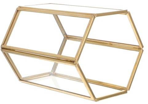 NOLITOY Transparent Makeup Brush Holder Glass Cosmetic Organizer for Vanity Table Space-saving Storage Box for Eyebrow Pencils Lip Liners Makeup Pads Nail Files Stylish Desktop Organizer