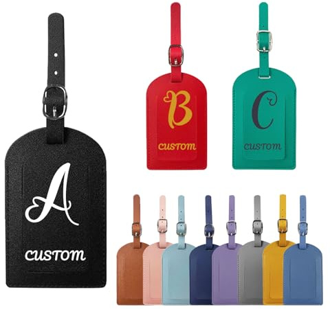 Personalisierte Gepäckanhänger mit individuellem Namen aus Kunstleder für die Identifizierung von Taschen, personalisierte Kofferetiketten für Rucksäcke, personalisierte Namensetiketten für Reisen
