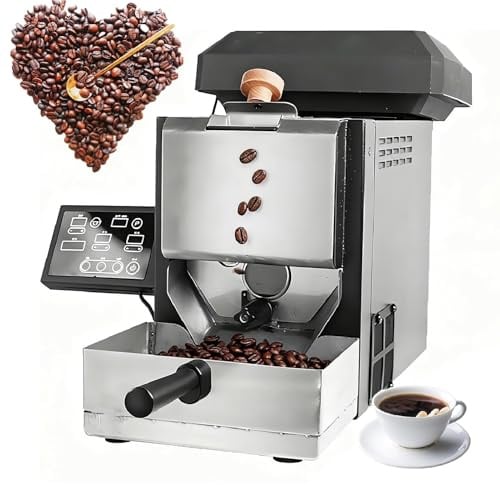 Home Coffee Roaster Machine, 700W Electric Coffee Bean Roasting Machine, 200g Capacity, Cooling Tray & Smoke Filter & Chaff Collector, Transparent Viewing Roasting Drum, Automatic Baking