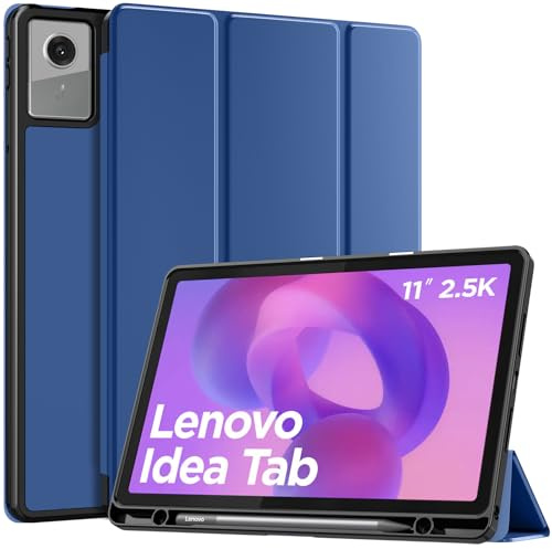 MoKo Cover per Lenovo Idea Tab 11 2025 con Porta Penna, Blu Marino