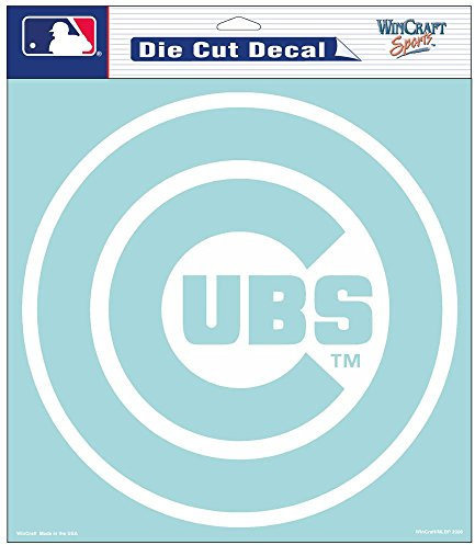Caseys Verteilen 3208524914 Chicago Cubs Die-Cut Aufkleber-8 in. x 8 in. Wei-