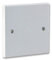 kenable 1 Gang Blanking Plate for Single Gang Back Box White Finish + Screws