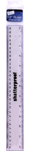 Just Stationery 6072/72 12 inch plastic Shatterproof Ruler