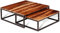 vidaXL Ensemble de Table Basse 2 pcs Table Gigogne Table d'Appoint Canapé Salon Salle de Séjour Chaùbre Maison Intérieur Bois Massif de Sesham