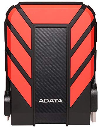 ADATA HD710 Pro - 1 TB, externe Festplatte mit USB 3.2 Gen.1, IP68-Schutzklasse, rot, langlebig, wasserdicht und staubdicht mit militärischer Zähigkeit in mehrschichtigen Festplatten