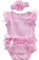 MOMBEBE COSLAND Body Neonata Bambino Bambina Pizzo Tutu Vestito con Fascia (Rosa, 0-3 Mesi)