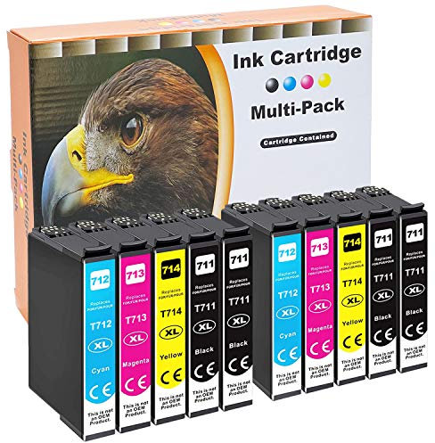 10er-Set D&C Druckerpatronen ersetzt Epson T711-T714 für Stylus Office DX B BX S