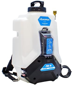 Kiam Power Products Aquaspray Backpack 16 Litre Battery Operated Portable Water Spray Tank for Window Cleaning