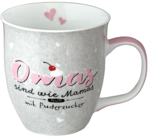 H:) PPY life Tasse mit Motiv Oma | Kaffeetasse, Porzellan, 40 cl | Tasse mit Spruch, Geschenk Oma | 46125