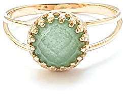 Natürlicher Jade Ring Grün Damen Gold Silber 925 Schmuk