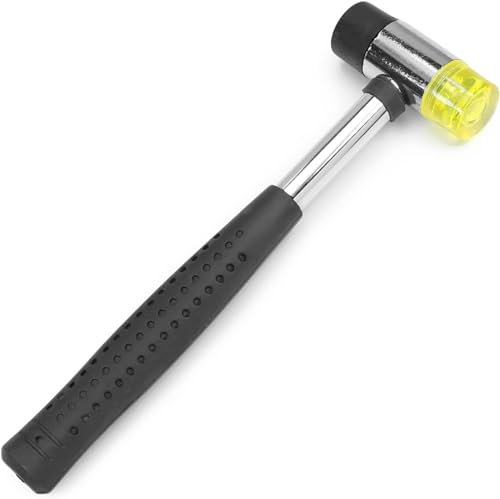 Utoolmart - Martello in gomma a doppia testa da 35 mm e due teste di conversione