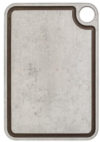 Arcos Tablas - Tabla de Corte con Canal - Fibra de Celulosa y Resina 33 x 23 cm y 6,5 mm de Espesor - Color Blanco