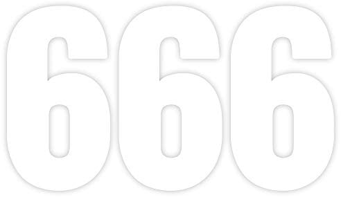 Pack of 3 Plain Number 6 Wheelie Bin Stickers - 17 cm Self Adhesive Waterproof Bin Numbers Packwith®