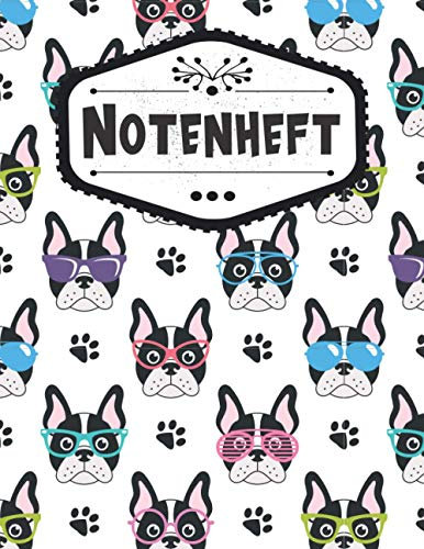 Notenheft: Blanko Musik Notizbuch, Notenheft Din A4 hoch, 12 Notensysteme pro Seite, geschenke für musiker, 100 Seiten, großes A4-Format (21,59 x 27,94 cm), Hochglanzcover