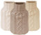 Maury's Set di 3 Umidificatori Evaporatore d'Acqua per Termosifoni in Ceramica Efficienza Design Moderno Colori Assortiti (TRECCIA)