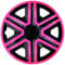 Radzierblende Action schwarz/pink 16 Zoll 4er Set