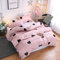 Loussiesd Herzen Bettwäsche 135x200cm Rosa Kinder Bettwäsche Teenager Mädchen Reversibel Herzen Streifen Bettwäsche Set 100% Mikrofaser Bettbezug Set mit 1 Kissenbezug 80x80 cm