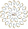 GORGECRAFT 100Pcs / Box Acryl Kettenglieder, Undurchsichtige Verbindungsringe Quick Link-Anschlüsse Für Brillentaschen Ohrring Halskette Schmuck DIY Craft Making, Blumenweiß
