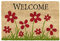 Carpido Fußmatte Kokos Blumenwiese Natur – Türmatte 40x60 cm – antibakterielle Eingangsmatte – Kokosmatte mit Vinylrücken – natürliches Material – 100% Kokos