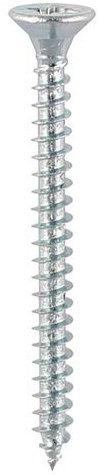 TIMCO Vis à bois Solo - 3,0 x 25 - Plaqué zinc - Boîte de 200