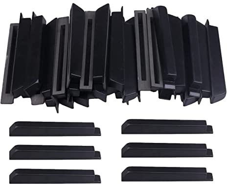 Set mit 36 Tasten, PVC, Klavierspitzen, Tastatur, schwarze Tasten, Reparatur, Ersatzteile, Hochglanz-Finish