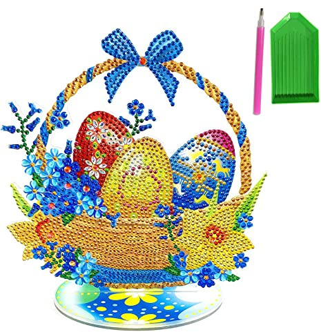 mohito Diamond Painting Ostern,DIY Diamant Painting Set Diamant Painting Kaninchen für Kinder Kunst Handwerk Geschenk