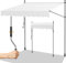 Randaco Tenda da Sole a Bracci con Manovella, 250x120cm Struttura Telescopica in Acciaio, Regolabile in Altezza e in Angolazione, Senza Forare, Tenda da Sole Facile da Installare, Beige