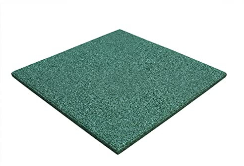 Fallschutzmatten Grün 50x50x2,5cm Rutsche Spielplatz Gummimatten Gummiplatten Garten Pool Klettergerüst (2 Platten)