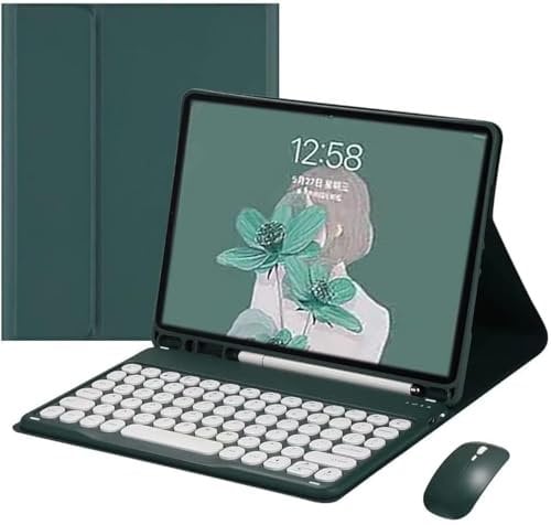 Custodia per tastiera per Samsung Galaxy Tab A8 da 10,5 pollici 2022 con mouse, custodia morbida intelligente con tastiera Bluetooth per Galaxy Tab A8 tastiera wireless rimovibile per tablet con